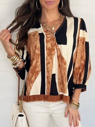 Desert Daydream Striped Top - Instyle Boutique