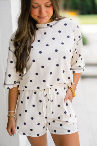 Polka Dot Pretty Black & Beige Set - Instyle Boutique
