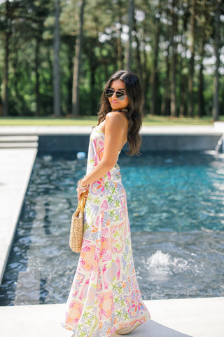 Lime Blossom Maxi Dress