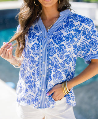 Santorini Breeze Blouse - Instyle Boutique