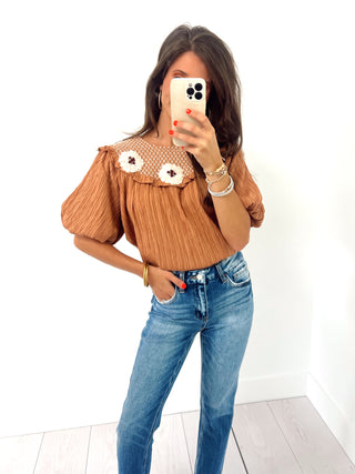 Crochet All Day Camel Top ~FINAL SALE~