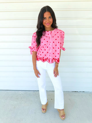 Summer Sweetness Polka Dot Top - Instyle Boutique
