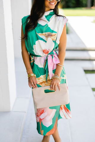 In Full Bloom Satin Dress - Instyle Boutique