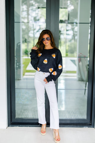 Candy Corn Ribbed Top