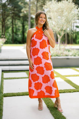 In Your Dreams Pink Halter Maxi - Instyle Boutique