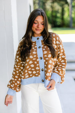 Bambi Spotted Chunky Cardigan - Instyle Boutique
