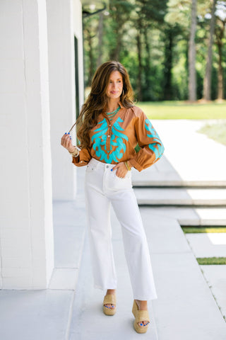 Moonlit Lagoon Top-Toffee - Instyle Boutique