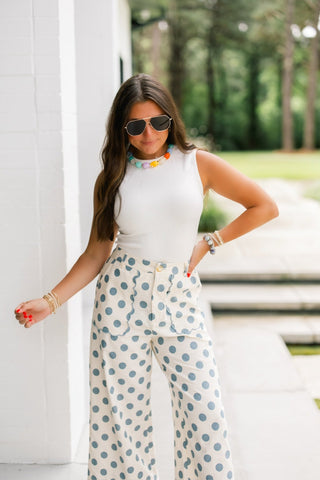Connect The Dot Blue Pants - Instyle Boutique