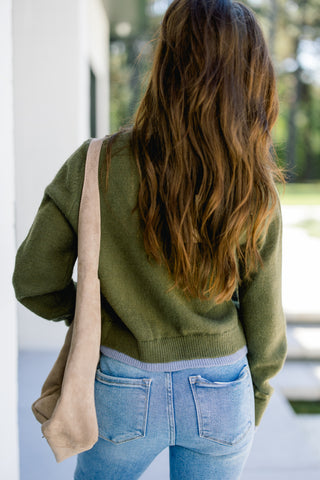 Olive You More Knit Sweater Jacket