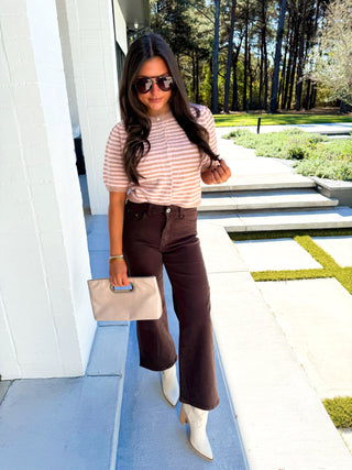 Posie Pink Striped Sweater Top