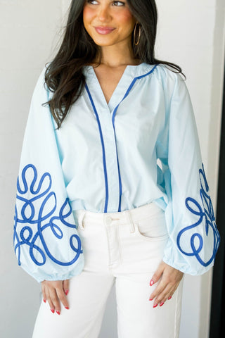 Runaway With Me Blue Top - Instyle Boutique