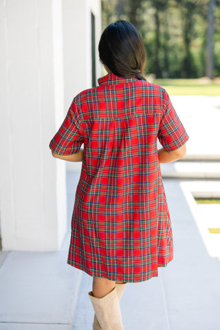 Tis The Season Red Plaid Dress