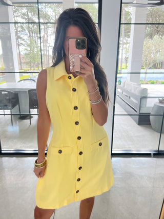 Marigold Buttonfront Dress - Instyle Boutique