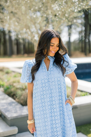 Whimsy Daydream Blue Dress - Instyle Boutique
