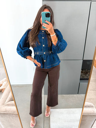 Best Dressed Dark Denim Top