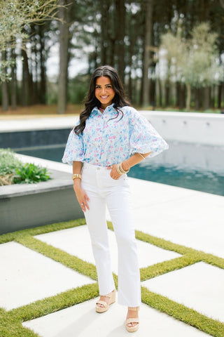 Sweet Sky Petals Top - Instyle Boutique
