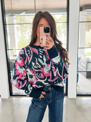 Navy Nights Sweater - Instyle Boutique