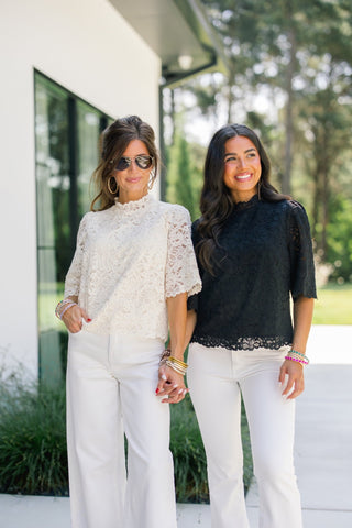 Loving Summer Lace Top - Black - Instyle Boutique