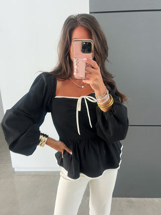 Penny Peplum Top