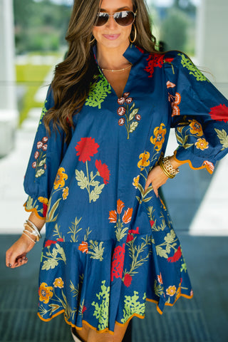 Never Leaving Navy Dress