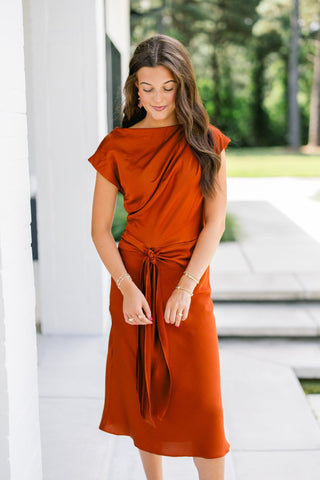 Ember Glow Asymmetrical Dress - Instyle Boutique