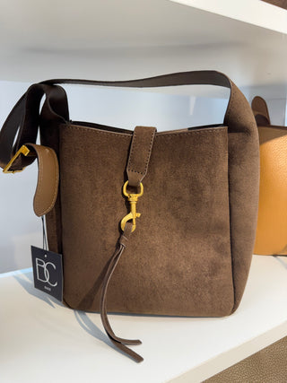 Mini Brown Hobo Suede Tote ~PREORDER~