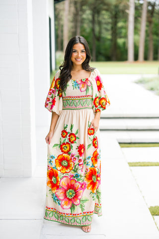 Out Of The Ordinary Ecru Dress
