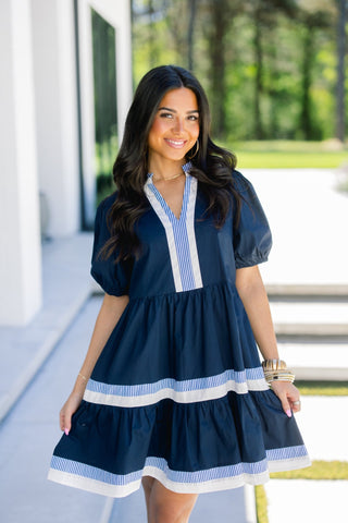 Deep Blue Dream Shift Dress - Instyle Boutique