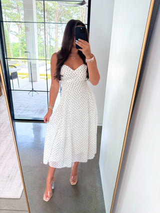 Dot My Heart Midi Dress - Instyle Boutique