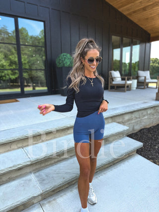BIRDIE PREORDER AirSkin Long Sleeve Top in Black - Instyle Boutique