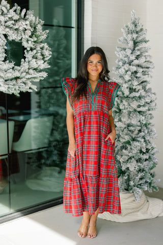 Plan Ahead Plaid Midi Dress
