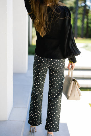 Cropped Polka Dot Demi Flare - Instyle Boutique