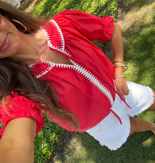 Meant To Be Red Top - Instyle Boutique