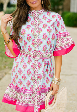 Miranda Floral Button Down Dress