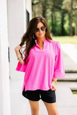 Pink Frills Top - Instyle Boutique