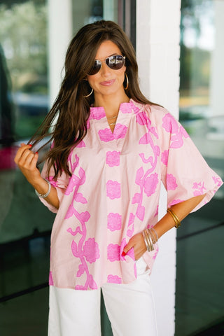 Stay For The Summer Pink Top - Instyle Boutique