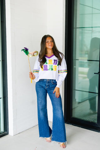 Shine Bright Mardi Gras Top - Instyle Boutique