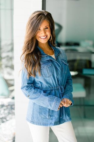 Leaving Tomorrow Lightweight Denim Jacket - Instyle Boutique