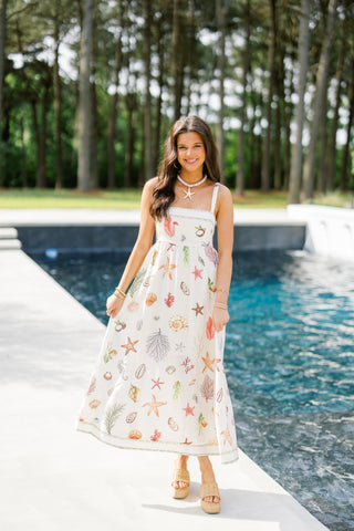 Paradise Promises Cream Multi Dress