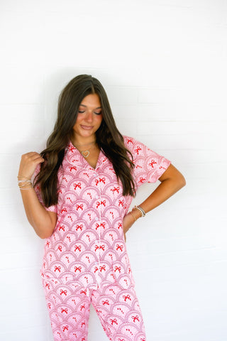 Pink and Red Bow Pajama Set *PREORDER*