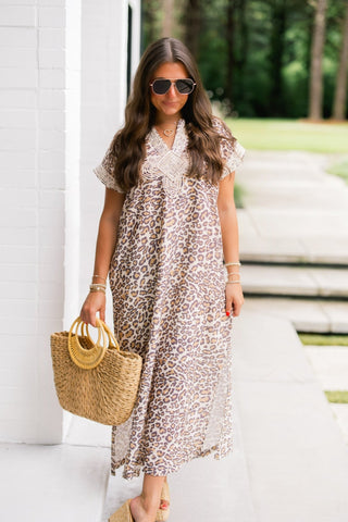 Little Leopard Midi Dress - Instyle Boutique
