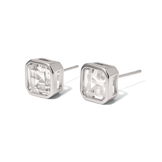 Bezel Diamond Stud Earrings - WATERPROOF ~PREORDER~ - Instyle Boutique