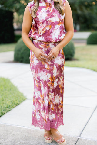 Made You Look Mauve Floral Top - Instyle Boutique