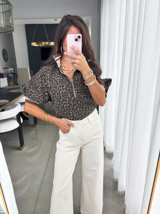 Whatever She Wants Mocha Leopard Top
