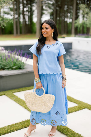 By The Water Blue Skirt Set - Instyle Boutique