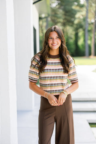 Sweeten the Stripe Short Sleeve Sweater - Instyle Boutique