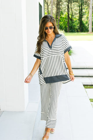 Cute and Casual Striped Set - Instyle Boutique