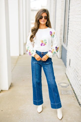 Fleur De Lis Sequin Top ~FINAL SALE~
