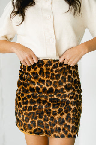 Mya Mini Animal Print Skirt