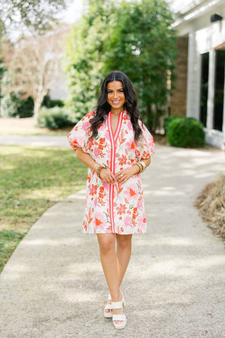 The Garden Kiss Pink Dress - Instyle Boutique